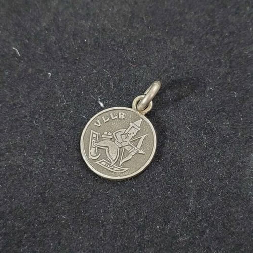 Vintage ULLR Nordic Skier Archery Charm